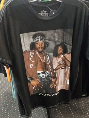 OutKast Black Graphic Tee with Vintage Photo